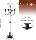 Floor Candelabra Candle Holder: 48 Inches Black Candelabras Set of 2 Halloween Decor 5 Arm Tall Dinning Tables