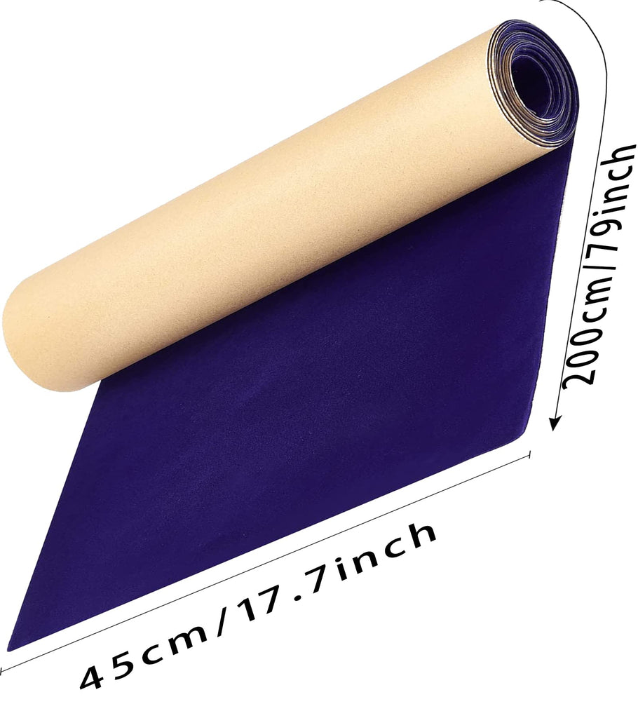Self Adhesive Velvet Flocking Liner for Jewelry Drawe Self Adhesive Felt Fabric, DIY Craft Fabric Peel Stick17.78X78.8