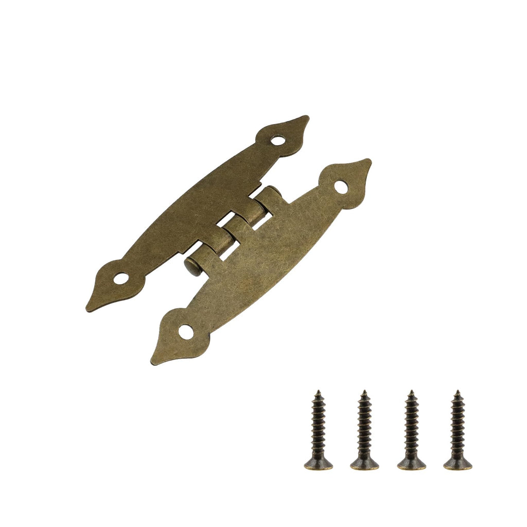 10PCS Antique H Hinges, 3.5 Inch