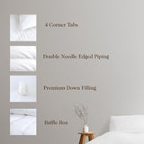 Highland Feather Hungarian White Goose Down Comforter 750 Super Fill Power Fluffy 500 Thread Count D