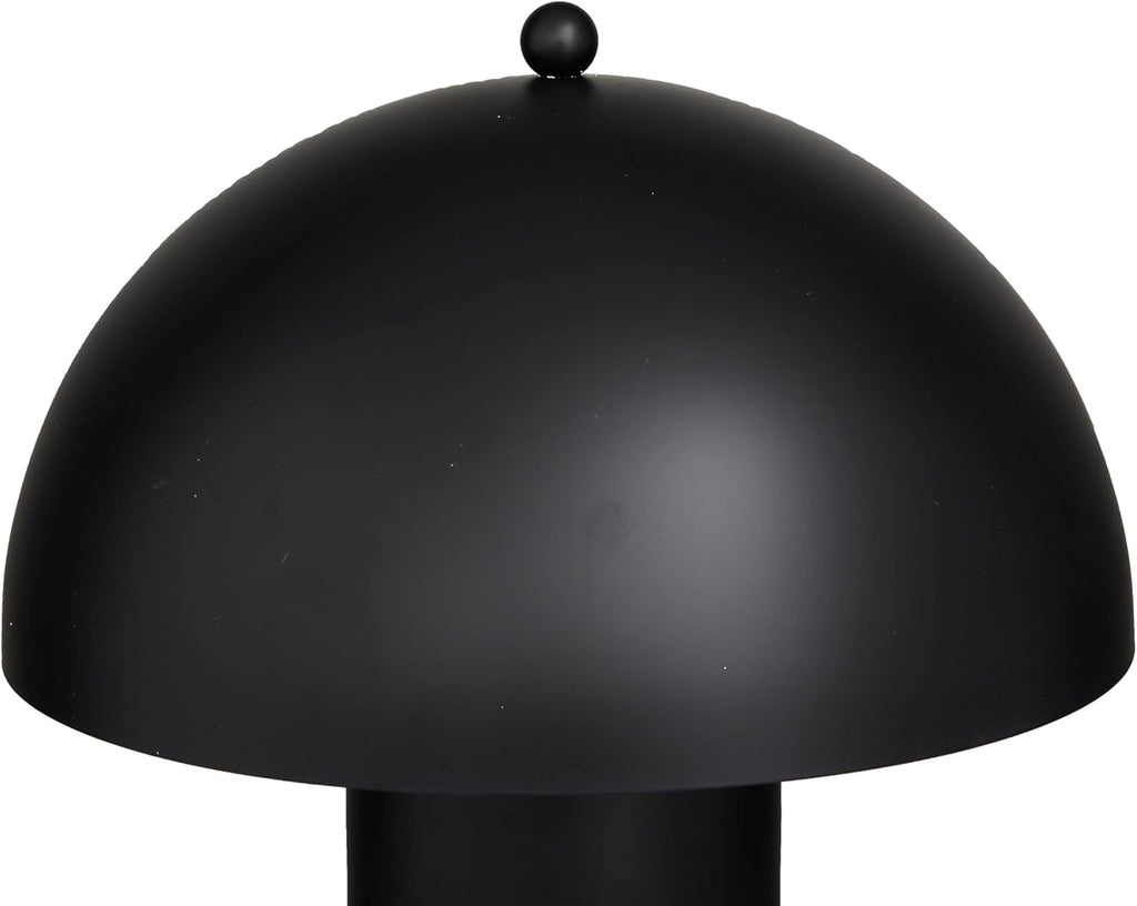 Deco 79 Metal Room Accent Lamp Table Lamp with Dome Shade, Lamp 14" x 14" x 22", Black