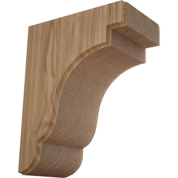 Bedford Wood Brackets, 5 1/4"W x 8 1/2"D x 11"H , Red Oak