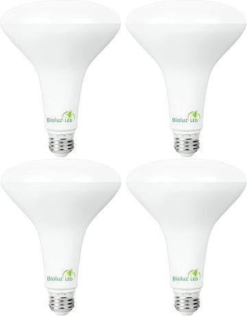 4 Pack LED Light Bulb BR40 Light Bulbs 2700K Warm White 90 CRI Dimmable UL-Listed CEC Title 20 Compliant 1250 Lumen