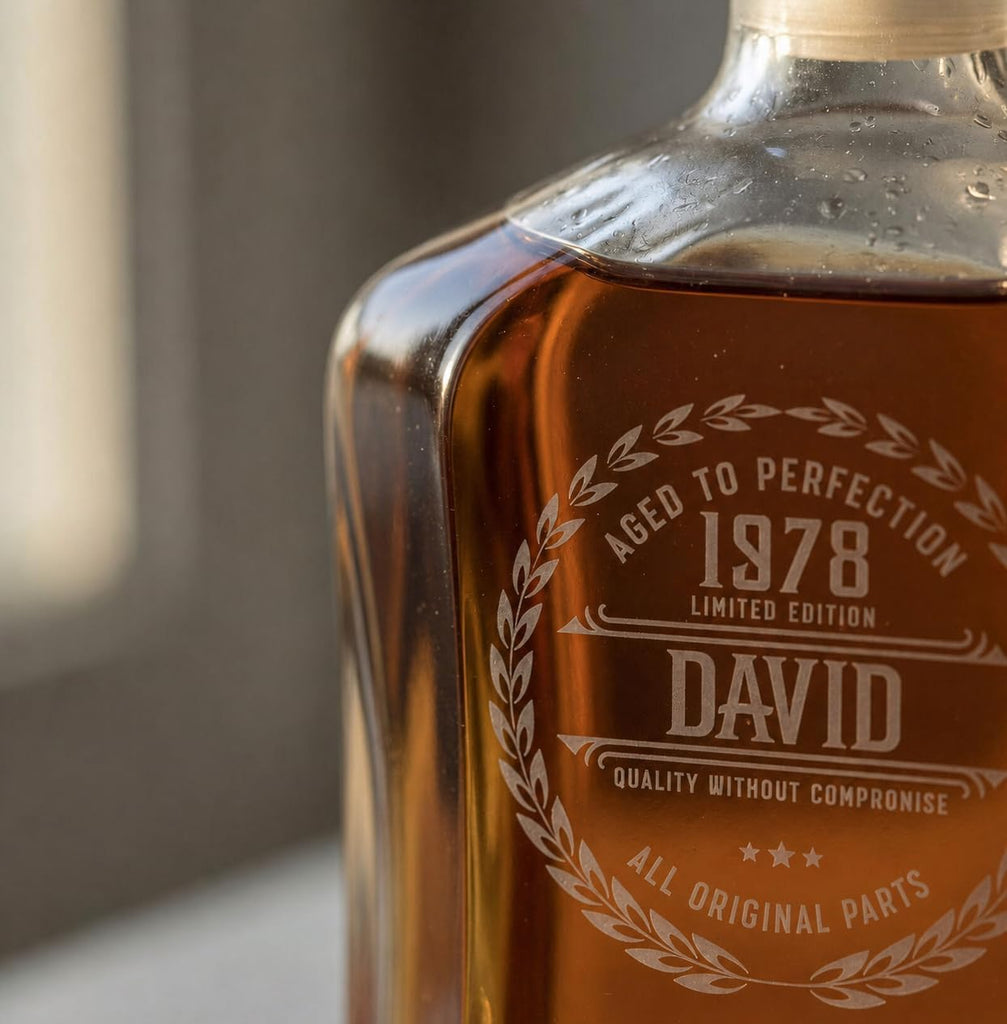 Personalized Whiskey Decanter - 4 Designs - Birthday Gifts for Men 2025, Dad, Husband, Him, Boyfriend - Men Whiskey