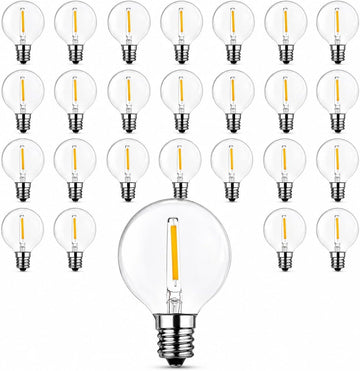 G40 LED Replacement Bulbs, 0.6W Shatterproof Globe Bulb