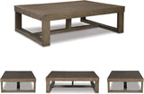 Cariton Contemporary Rectangular Cocktail Table, Brown