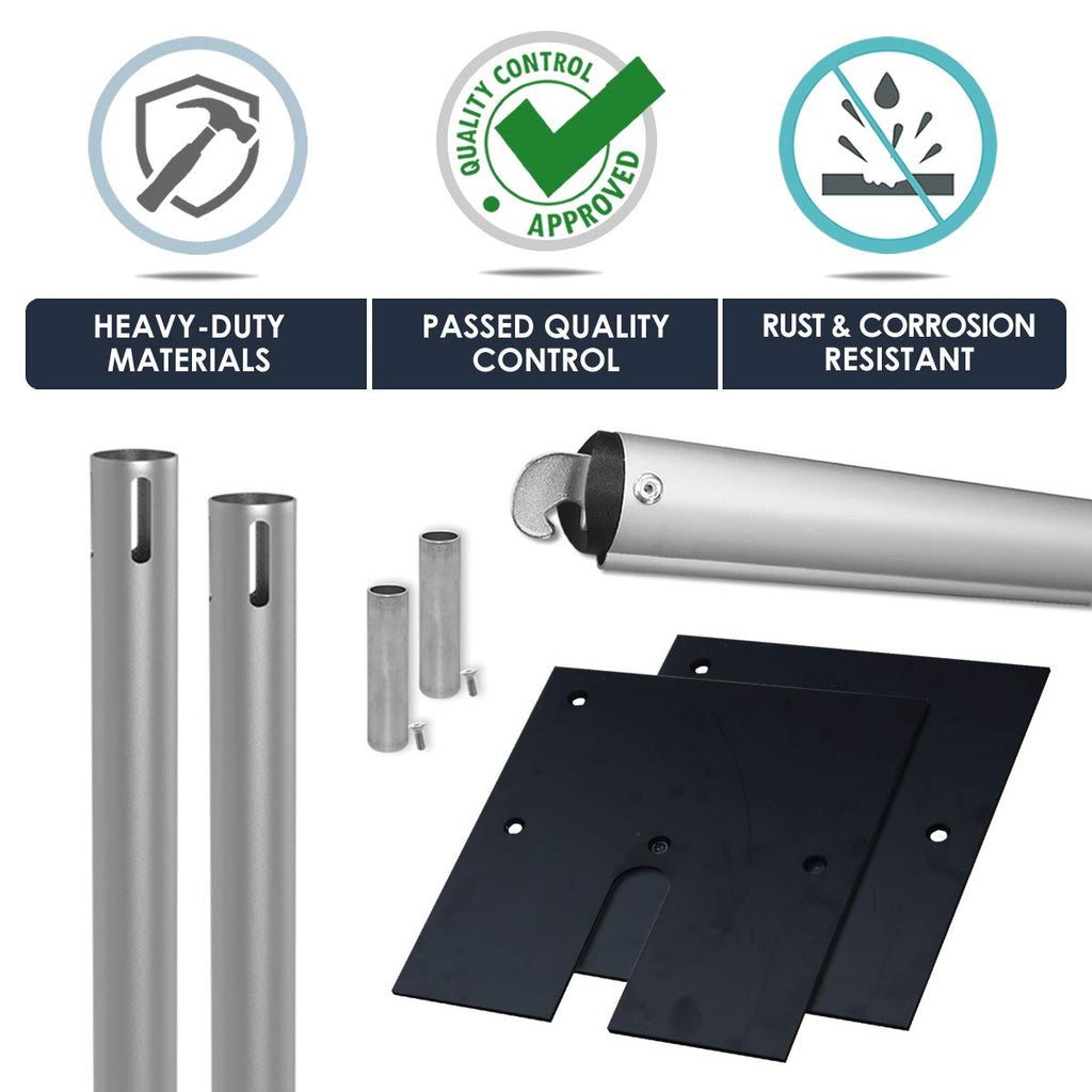 (8' Tall x 10' Wide Kit) Pipe and Drape Backdrop Kit for Event Decoration, Backdrops, Photobooths, Tradeshow