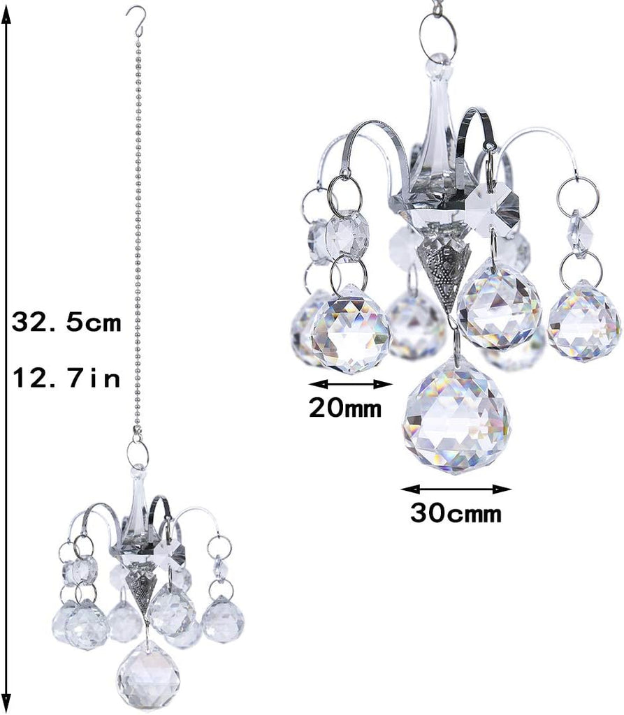Crystal Ball Prism Suncatcher Rainbow Maker Hanging Ornament Hook Decor - Rainbow Maker Crystal Prism Ball Suncatcher