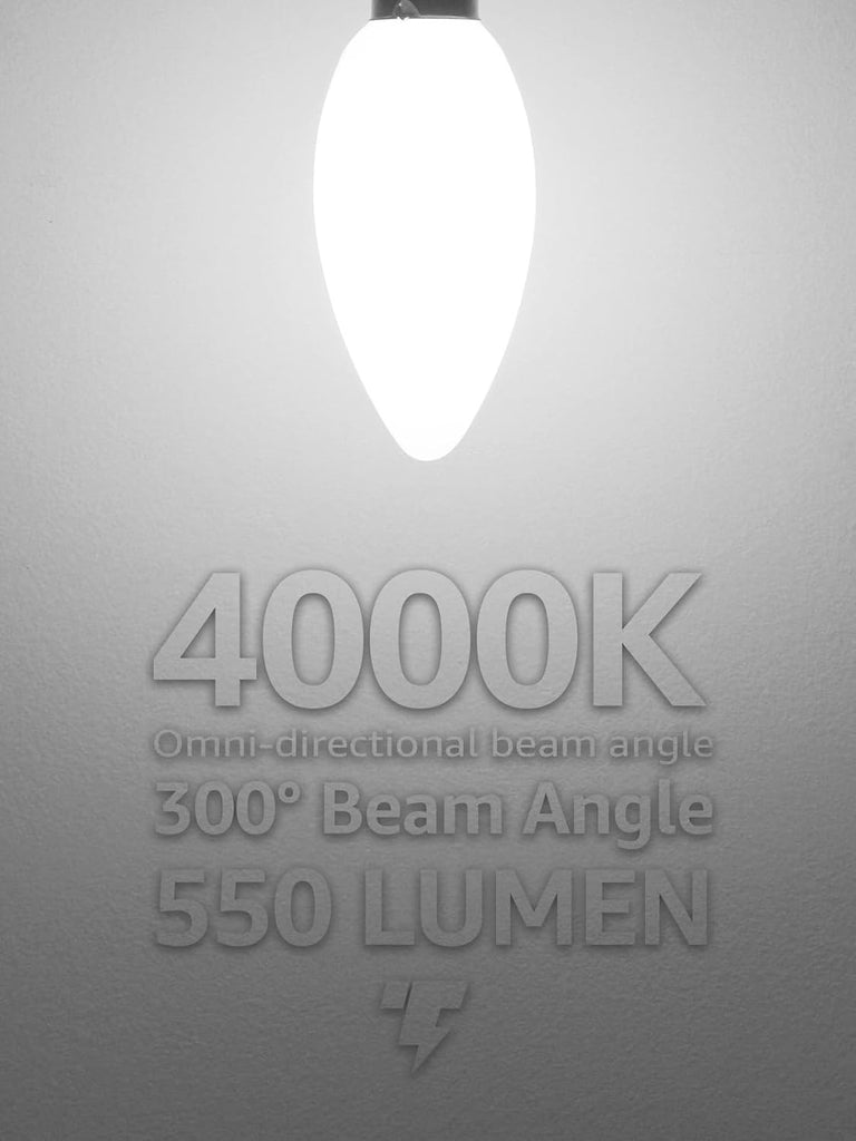 Dimmable E12 LED Candelabra Bulb 4000K Cool White