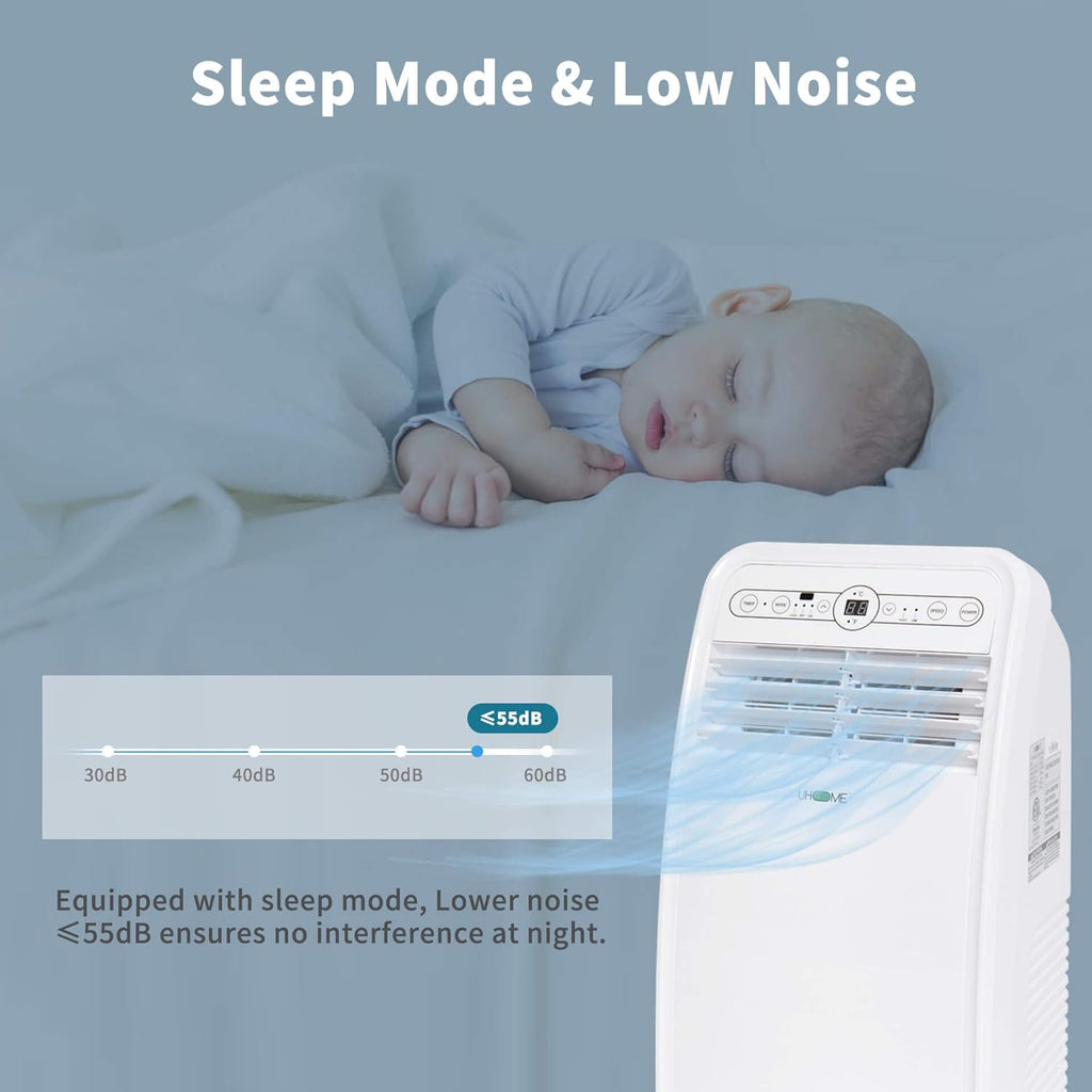 Portable Air Conditioner, 8000 BTU Compact AC Unit with Cooling, Dehumidifier, Fan