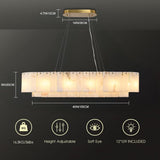 L40in Alabaster Rectangular Chandelier for Dining Room, Modern White Marble Oval Chandeliers for Kitchen Island, Rectangle Chandelier for Dining Table (Dimmable Bulbs INCL) A125-B0F4R84ZMF