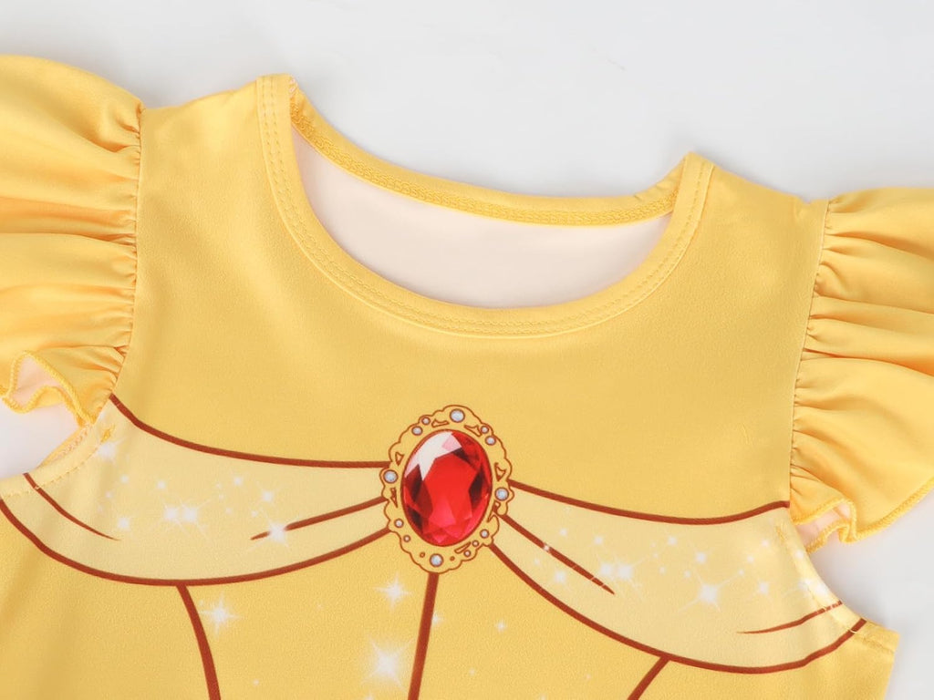 Princess Dress Girls Sparkly Tulle A-Line Casual Twirly Skater Dress
