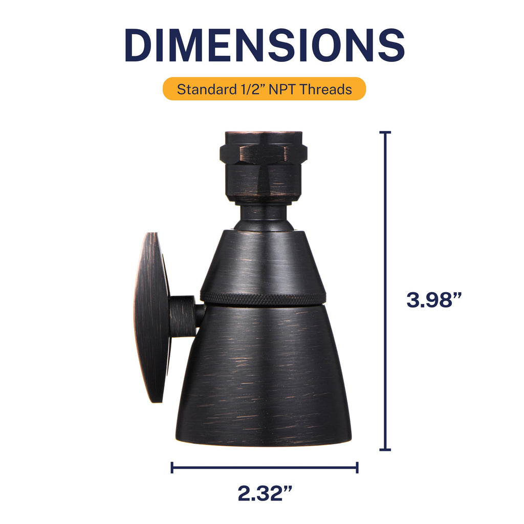 Metal High Pressure Shower Heads 2 Inch Flow Boosting Showerhead