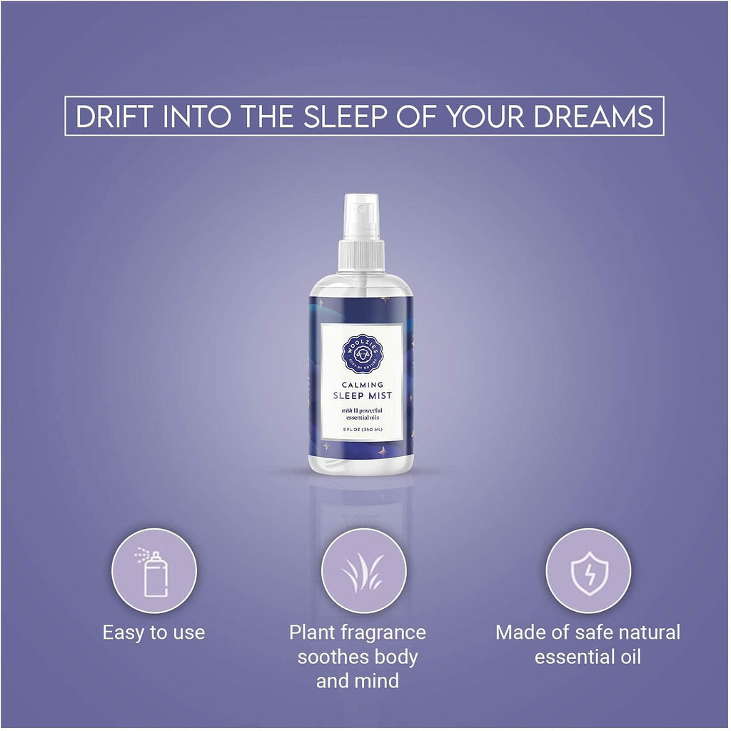Calming Sleep Mist | 100% Natural Hypoallergenic Essential Oil Pillow Spray | Relaxing & Comforting | 8 FL OZ - Set of 8