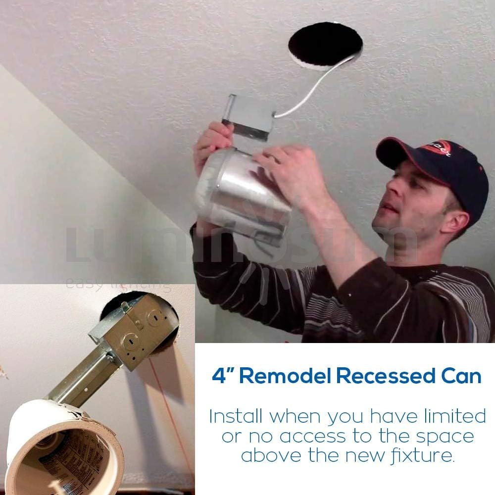 4 Inch Remodel Recessed Lighting Housing IC Rated UL-Listed 8Pack
