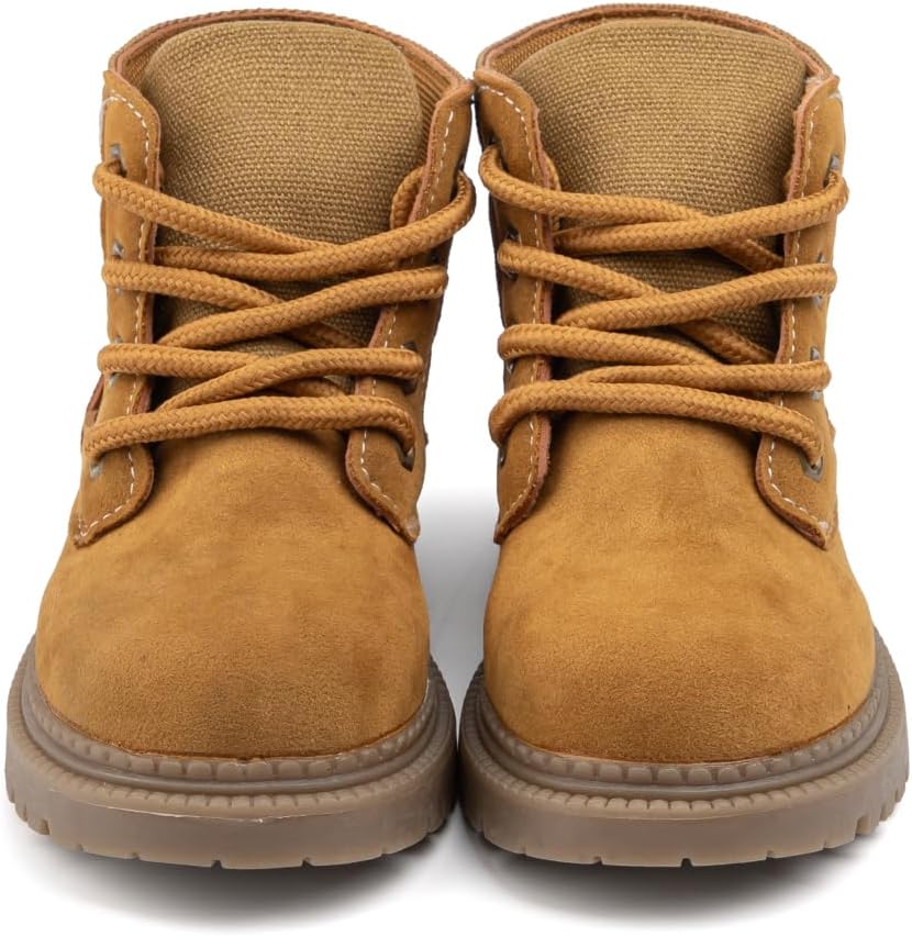 Toddler Boys Girls Boots Kids Work Boots Winter Snow Boot Lace Up Hiking Outdoor Shoes (Toddler/little Kid)