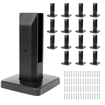 16 Pack Heavy-Duty Glass Railing Spigots 304 Stainless Steel Black
