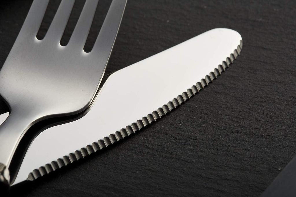 Flatware 24 Pieces Set/Stainless Steel Vintage Silverware/Cutlery Set, Ivory Color, Dinner Knife/Dinner Fork/Dinner