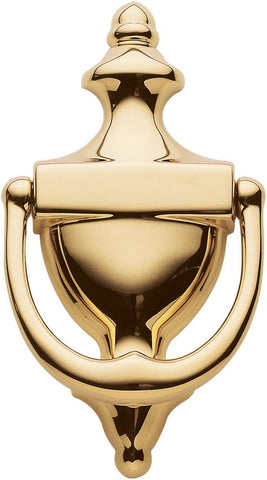 Estate 0102.003 Colonial Knocker in Polished Brass, 6.5"x3.5" - Door Knocker