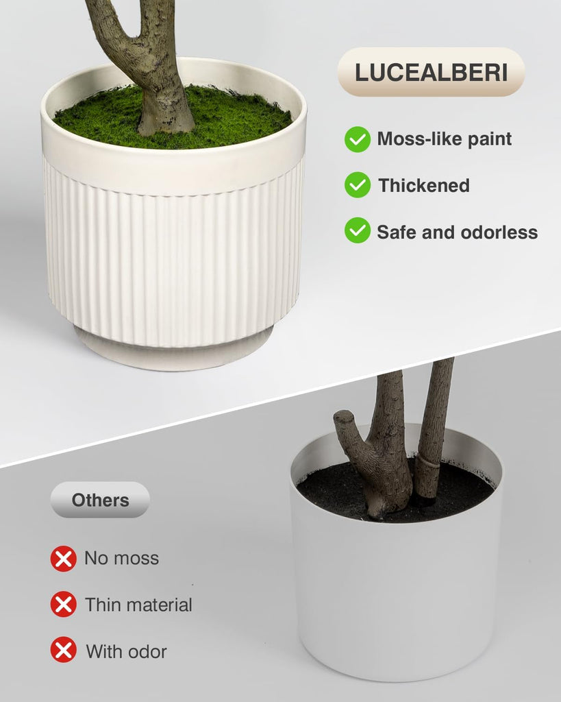 Artificial Olive Tree 6FT Faux Indoor with Planter&Cotton Basket