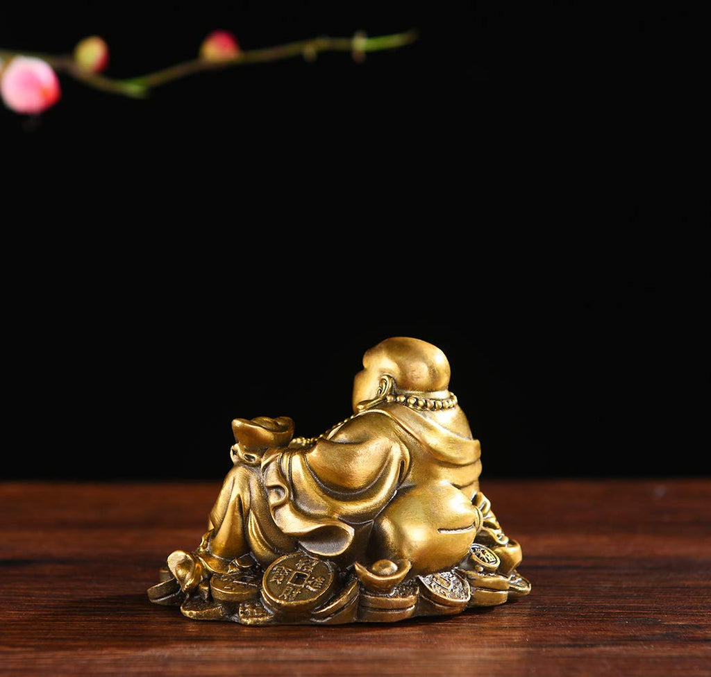 Sitting Laughing Buddha with Money Frog Statue
