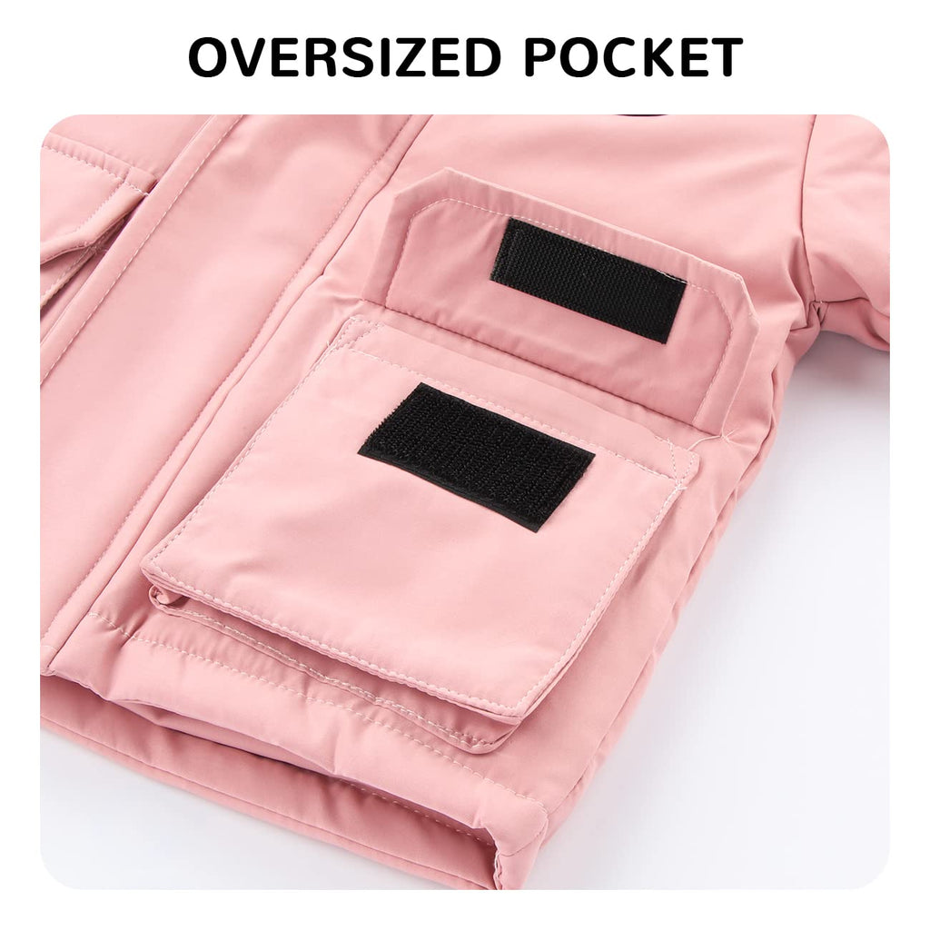 Toddler Girls Puffer Snowsuit Snow Pants Jacket Kid Bib Winter Baby Coat