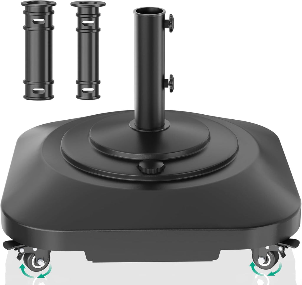Umbrella Base with Wheels, Umbrella Stand Base Heavy Duty 100lb Windproof