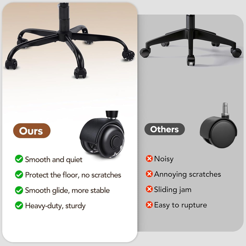 Ergonomic Cross Legged and ADHD Meditation Chair with Silent Wheels for Home Office Desk Chair and Yoga, Wider