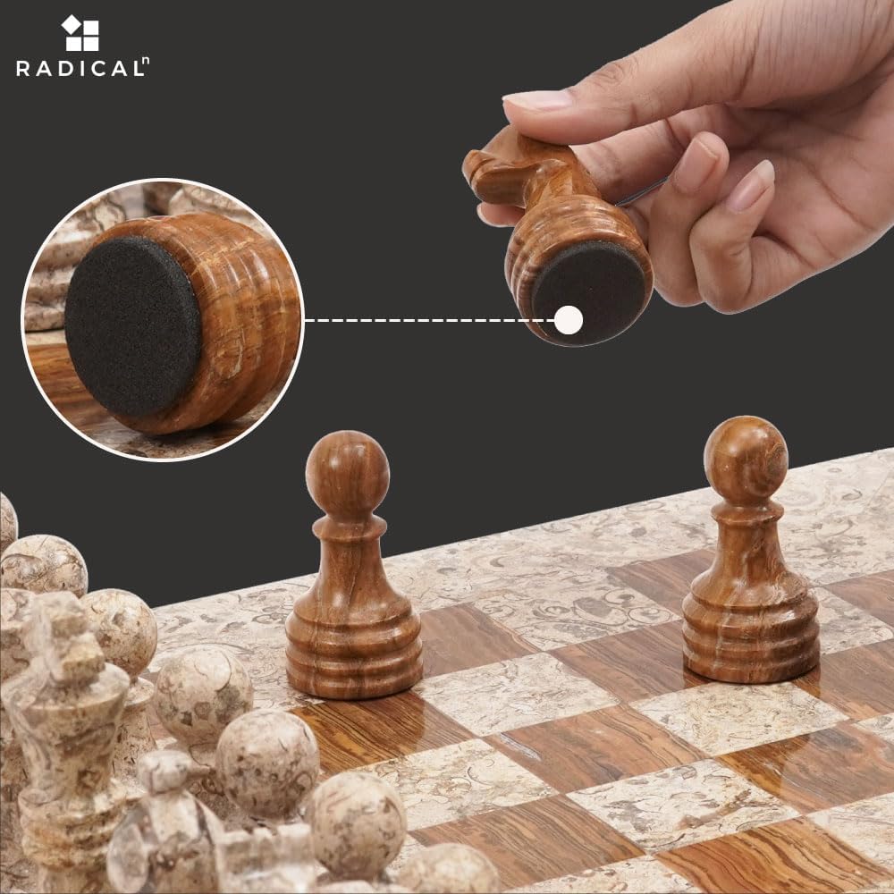 Marble Chess Set 15" Luxury Board Game & Chess Sets for Adults - Set of 2