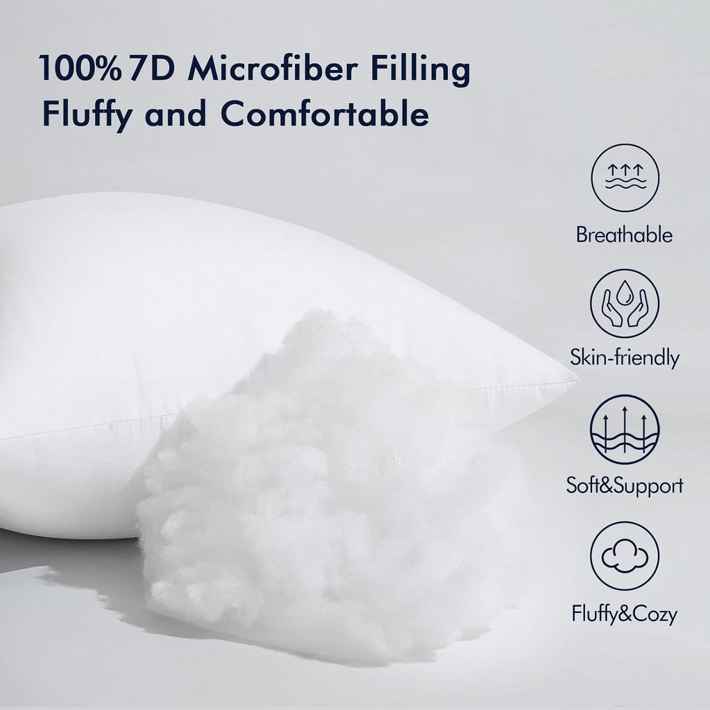 12x20 Inch Outdoor Pillow Inserts Waterproof Pillows - Set of 4