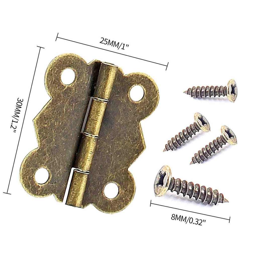 Antique Brass Butterfly Hinge, 1 inch, 40PCS