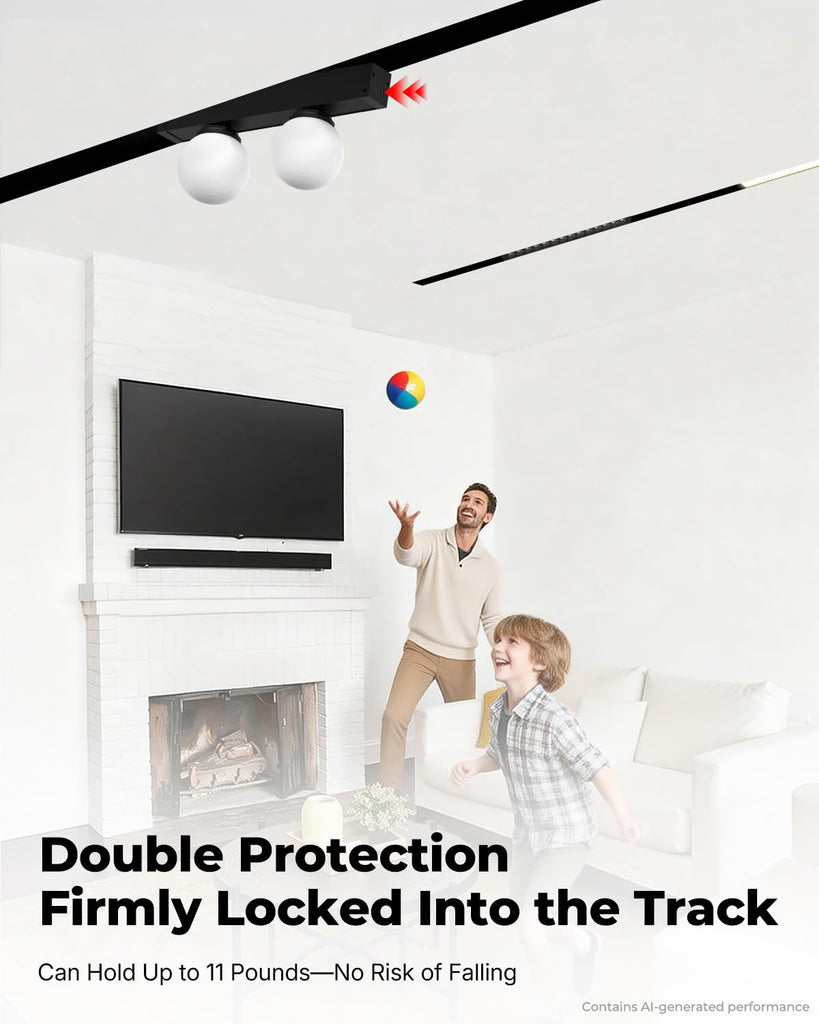 Track Rail, Recessed Magnetic Track Lighting Kit, ETL Certified