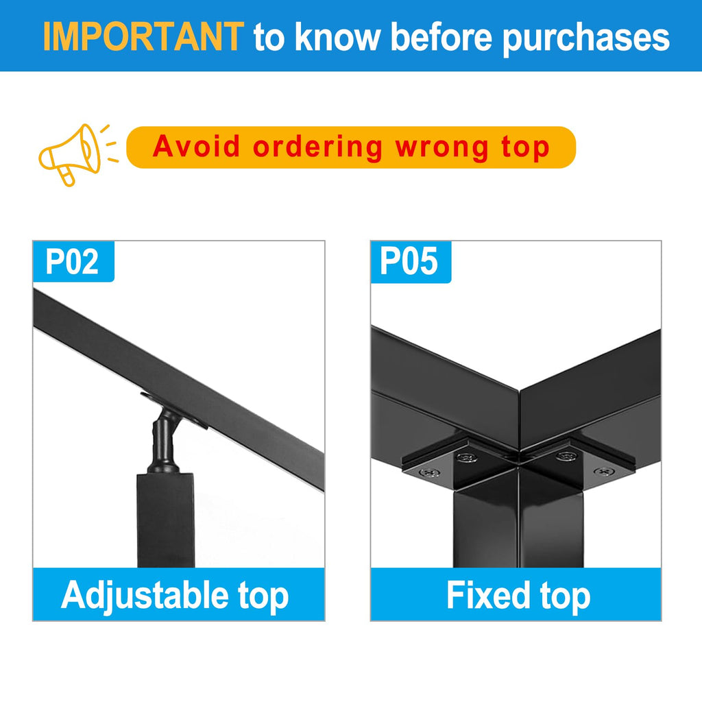 36" Corner Post L-Drilled Cable Railing Post Fixed Top