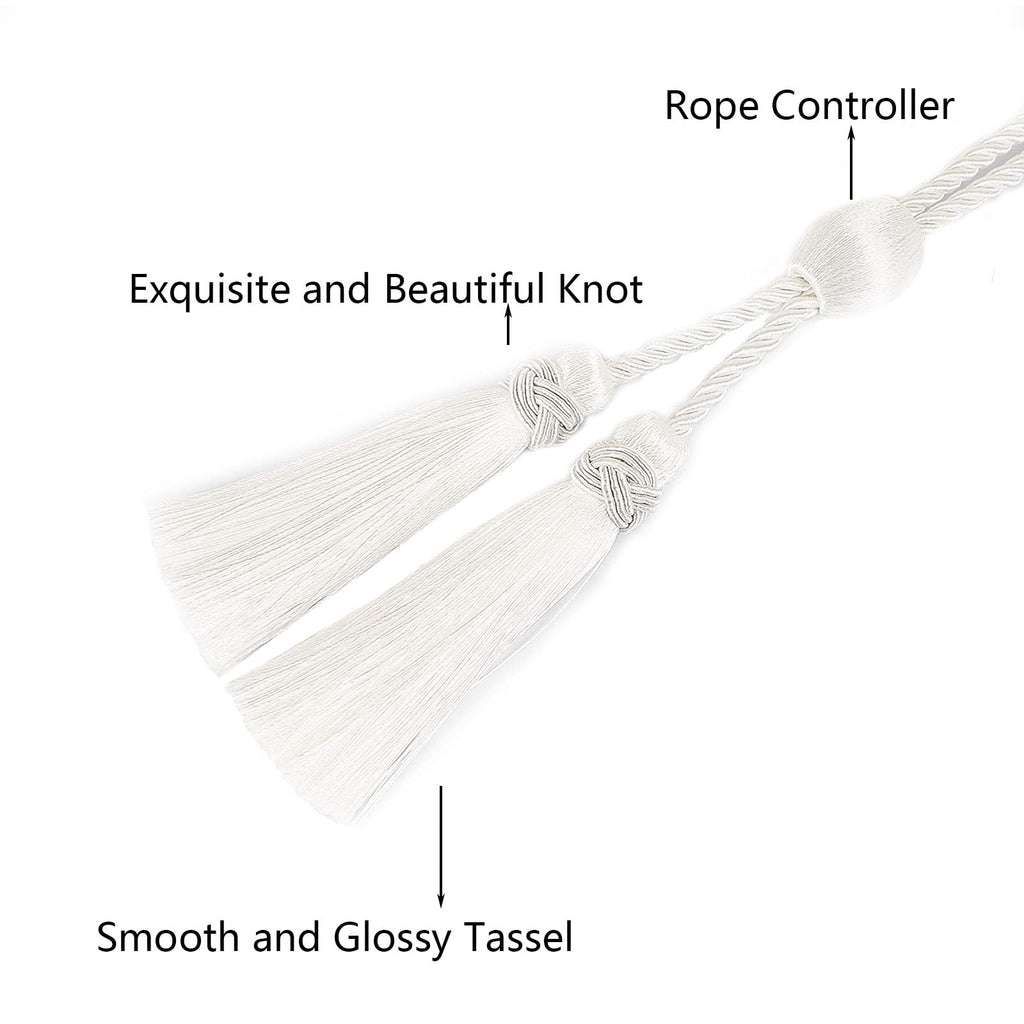 Curtain Tiebacks with Tassel, Decorative Curtain Holdback - 2 Pack