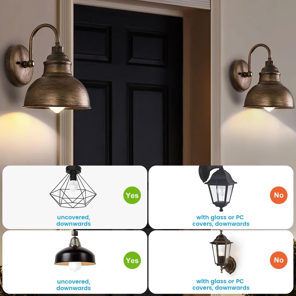 Motion Sensor Light Bulbs, 2700K Warm White, 1100LM Super Bright