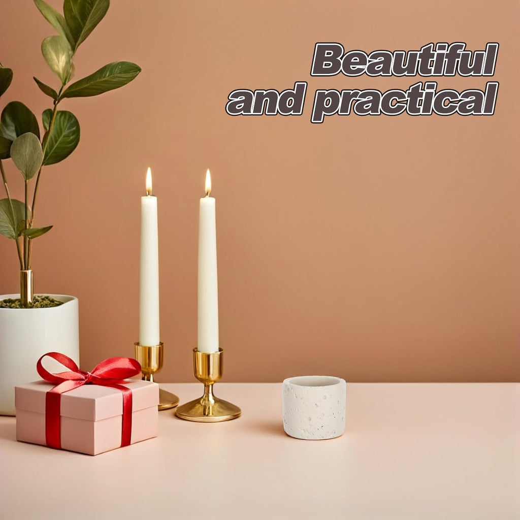 Empty Concrete Match Holder - Candle Match Storage Organizer for Farmhouse - Versatile Matchstick Dispenser Box