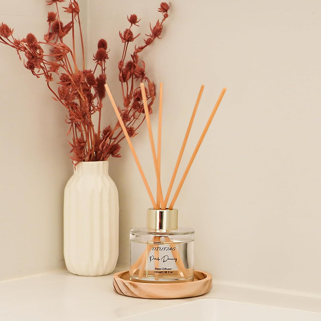 100ml Scent Diffuser with 6 Fiber Sticks, 3.5 oz Reed Diffuser Set