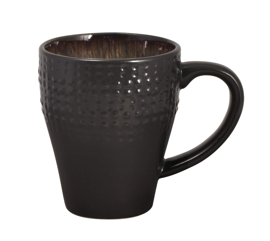 Cambria 16-Piece Stoneware Dinnerware Set, Service for 4, Dark Brown