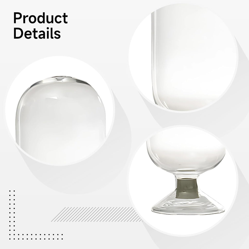 Match Cloche Decorative Jar, Clear Glass Holder for Long Matches, 7.84 In/19 Cm, Japanese Style, Candle Accessories