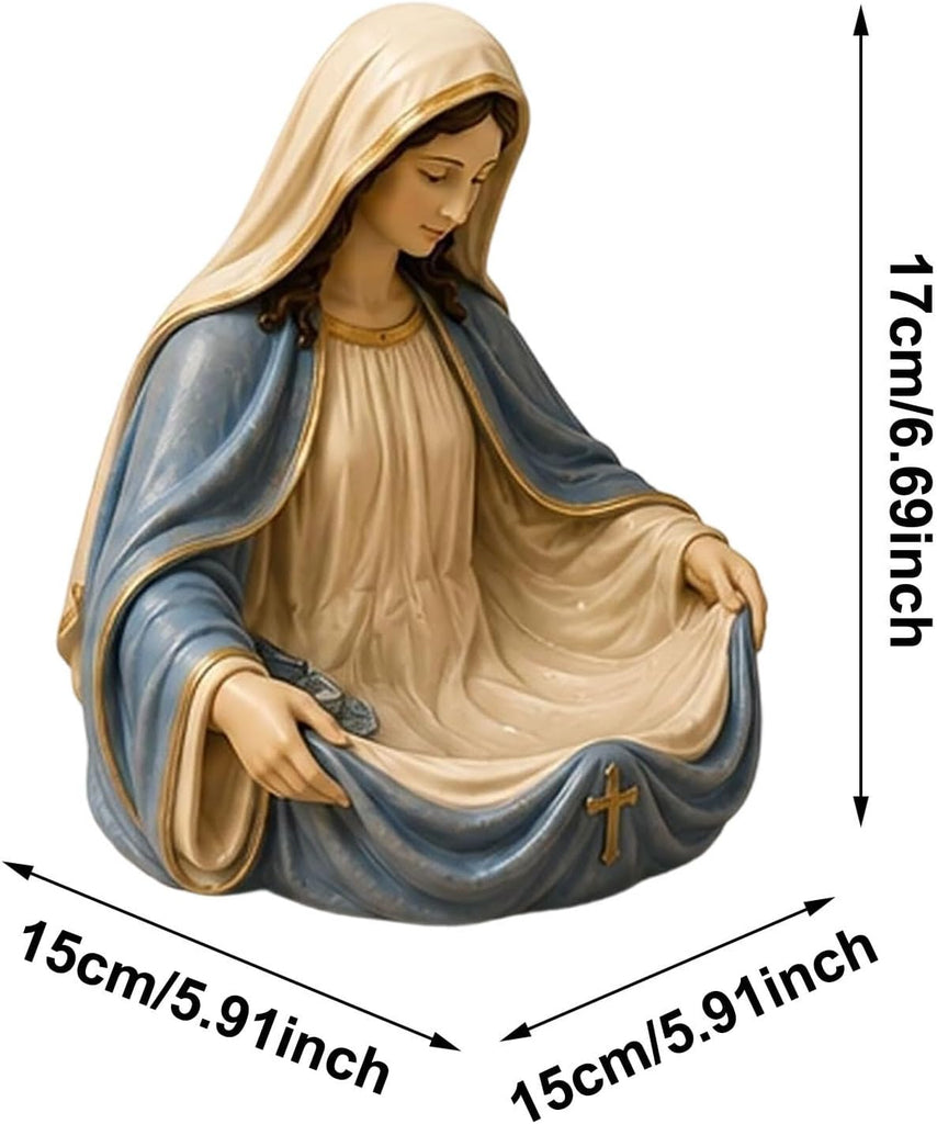 Virgin Mary Catch-All Bowl, Blessed Mother Decorative Key Holder Tray, Religious Catholic Jewelry Dish, Entryway