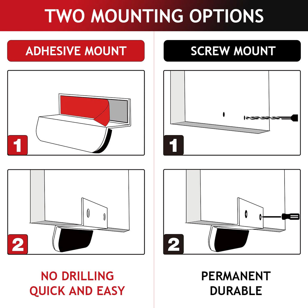 2-Pack Under Cabinet Foot Pull, White, 4-3/4'', Aluminum