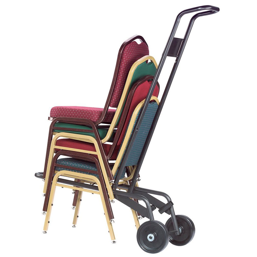 NPS Vinyl-upholstered Dome Back Stack Chair with Steel Black Sandtex Frame, 300-lb Weight Capacity, 18"