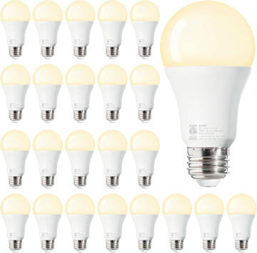 100W Equivalent A19 LED Light Bulbs, Efficient 14W, 1500Lumens, 2700K Soft White, CRI82, E26 Standard Base, 24 Pack