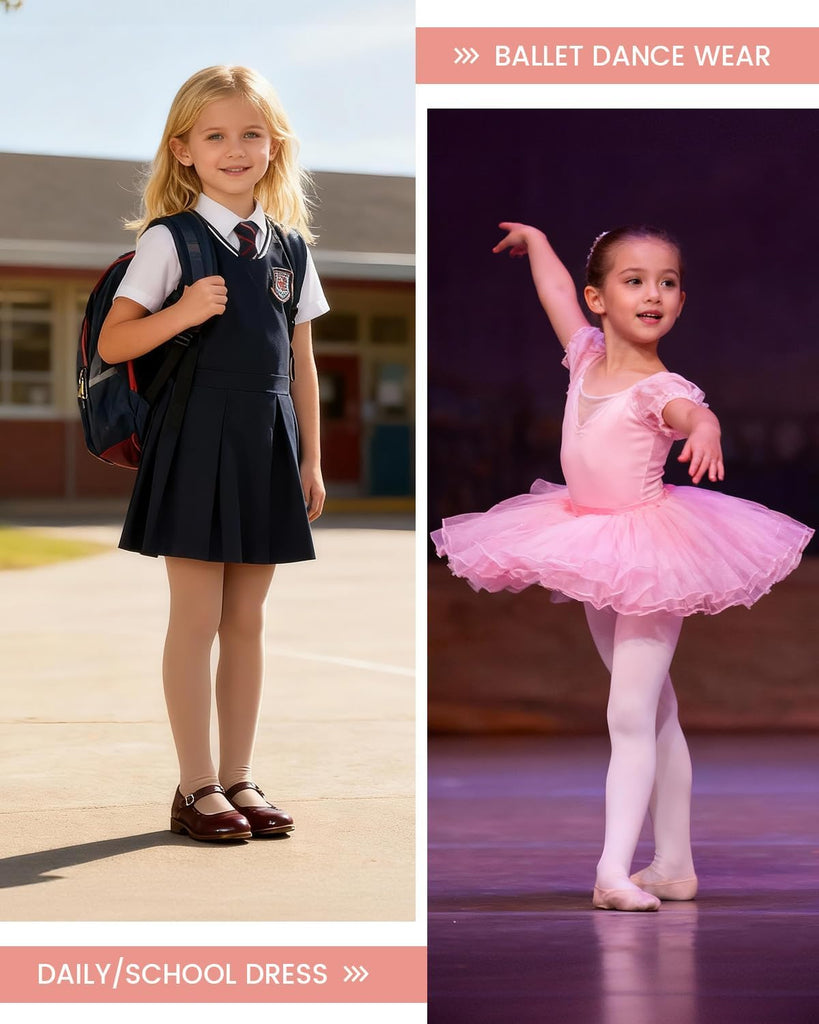 6 Pairs Girls Ballet Dance Tights Footed Stockings