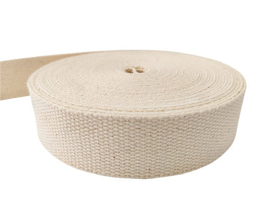 11 Yards Natural Heavy Cotton Webbing 1.5 Inch for Sewing DIY Craft Bags Making Outdoor Supplies (1.5 Inch)