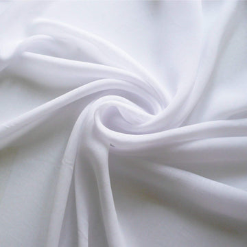 58" White Solid Color Sheer Chiffon Fabric by The Bolt - 100 Yards - Wholesale Price - Lightweight & Versatile for