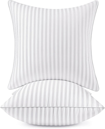 20x20 Throw Pillow Inserts, 100% Virgin Microfiber Filling - Set of 2