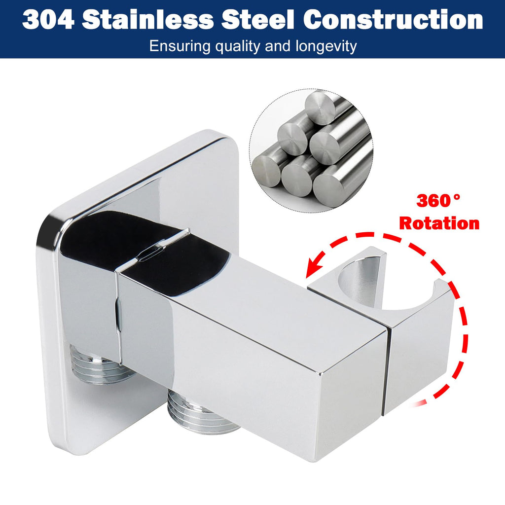 Hand Held Shower Head, Luxury High Pressure Shower Kit with Wall Connector and Hose Set, Showering System