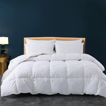 California King Size Comforter-Down Alternative Comforters Duvet Insert with Corner Tabs-Breathable-Box Stitched