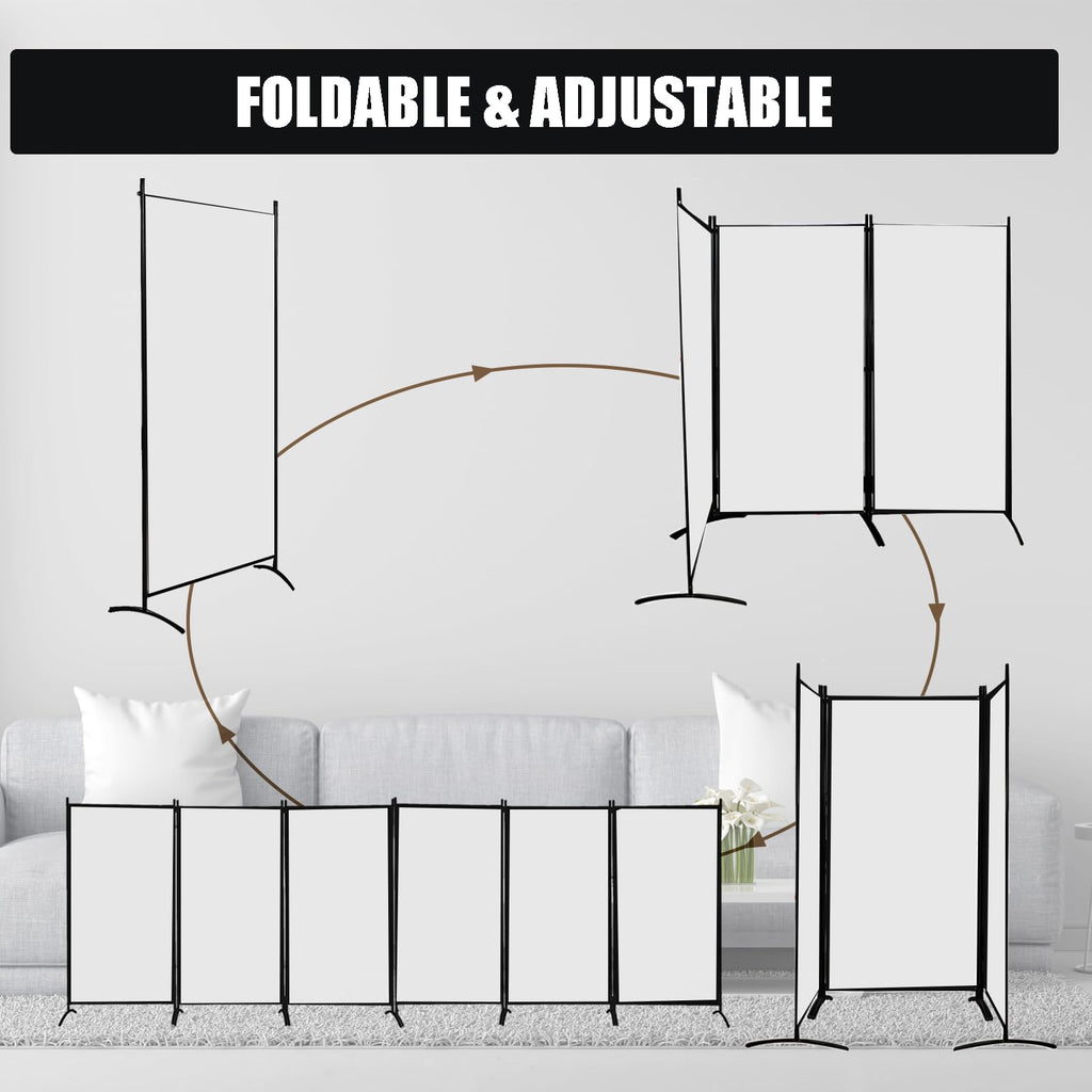Room Divider-Folding Privacy Screens, 6 ft Partition Room Dividers Wall for Separation, Home, Office, Classroom